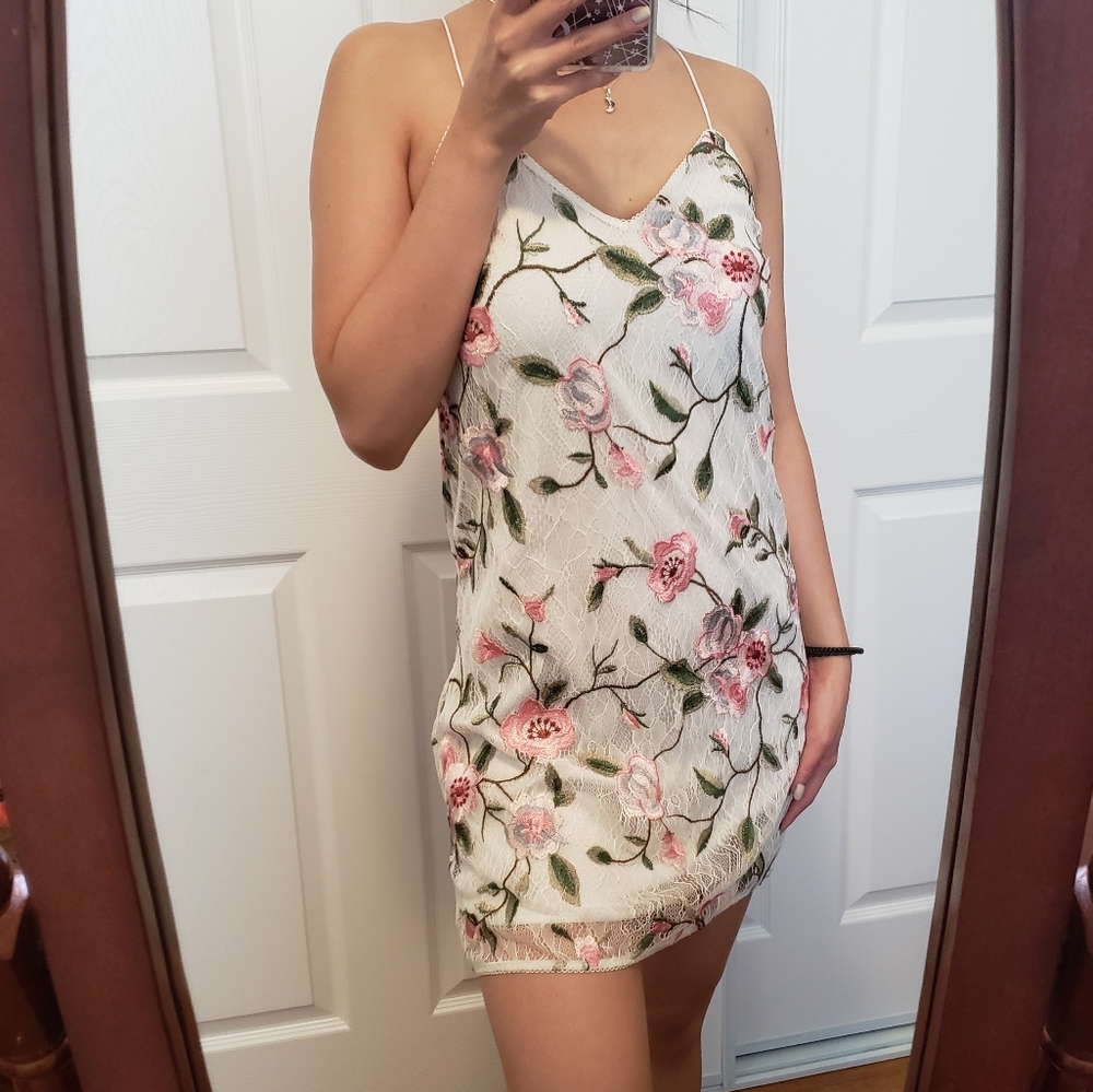 Topshop Lace Floral Dress